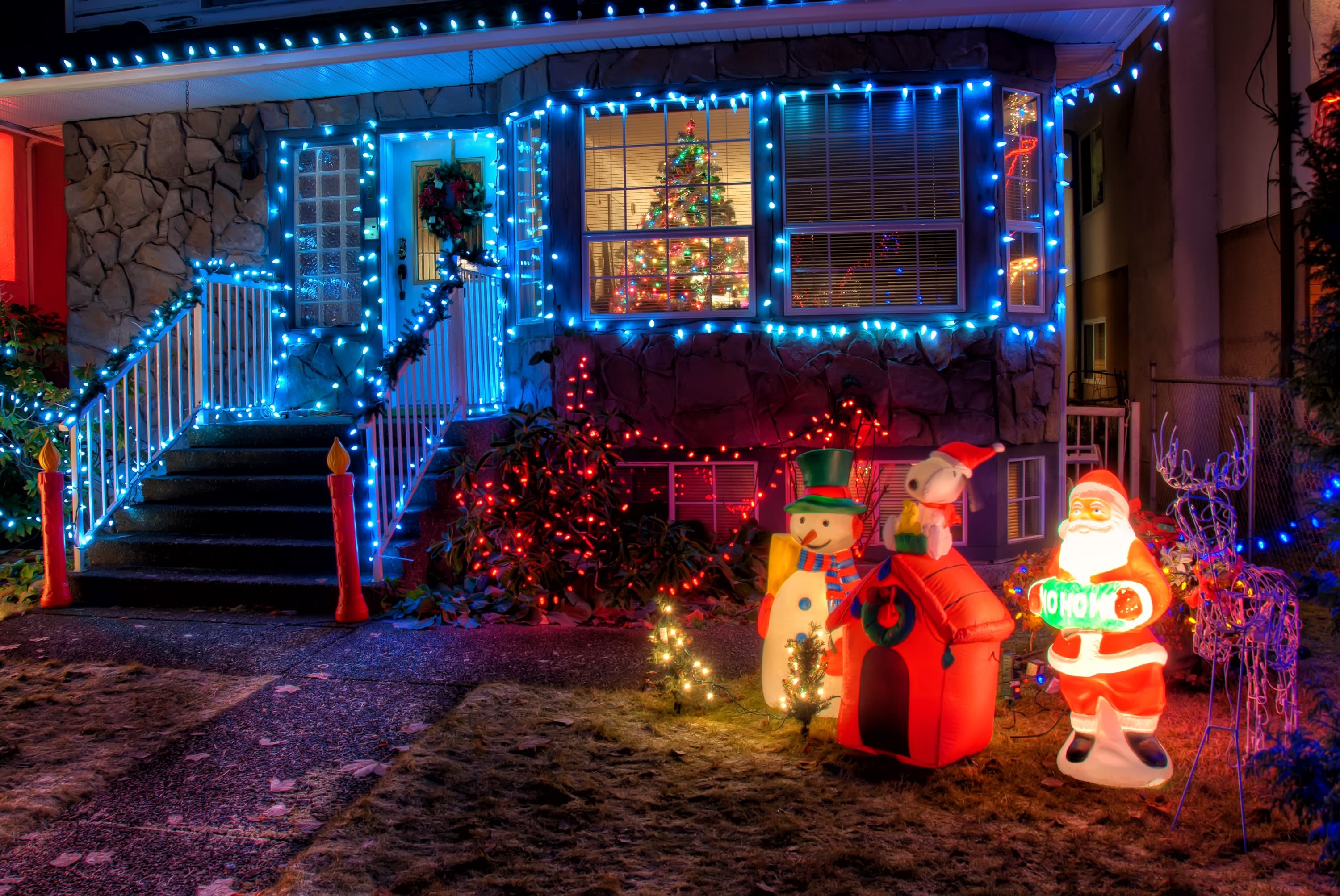 House with Christmas Lights